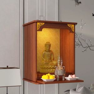 Prayer Table Buddna Shrine Cabinet Shentai Table Entrance Table Buddha Altar Cabinet Buddha Altar Table Buddha Cabinet Household Simple Modern God of Wealth Cabinet with Door Wall-Mounted Guanyin Altar Can Be Customized 神台桌