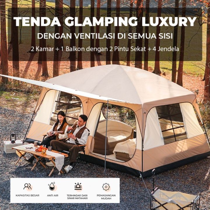 Tenda Camping Keluarga Luxury 8-12 Orang - Glamping Luxury | Lazada