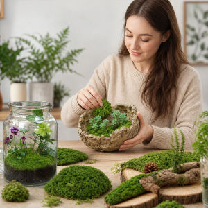 Simulation Moss Silk DIY Artificial Moss Lawn Green Fence Decorative Aquascape Pot