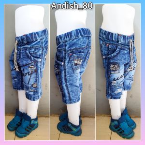 Celana jeans pendek anak laki laki usia 1 - 12 tahun/celana pendek anak cowok bahan denim bordiran premium bisa COD