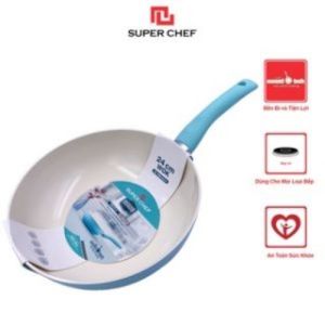 Chảo Xào Chống Dính Ceramic Chef Blue Thiết Kế Vân Sóng Cao Cấp SC_RW2024