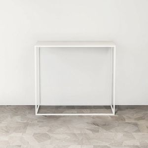 Iron Console Table Decor Long Display Table White/Black Table PorchTable 1/2 Layer For Home Shop Storage table