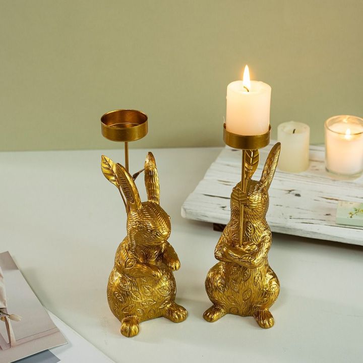 EASYTREND Tinh tế Giá đỡ nến hình thỏ Phục Sinh Thanh lịch Nhựa Trang ...