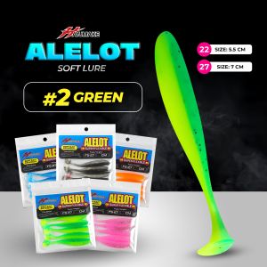 Umpan Pancing Soft Lure | Hayumake ALELOT SoftLure | Flat Shad Worm Hook Soft Bait