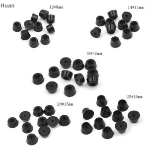 【Special price】Huan 10Pcs Black Rubber Round Cabinet Instrument Case Feet Foot Circular Bumpers Pads