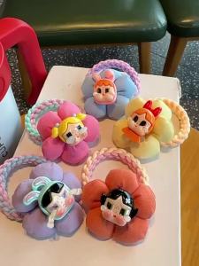 ยางรัดผมดอกไม้เล็กน่ารัก การ์ตูน ยางรัดผมน่ารัก ยืดหยุ่นสูง ยางรัดผมถัก ประดับลูกปัด