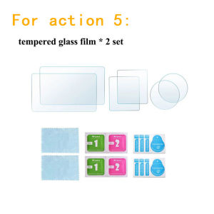 20240922  For DJI Osmo Action 5 Lens Cover HD Tempered Glass Action 5 Screen Protector Front Rear Film Cap bag For DJI Action 5 Accessories