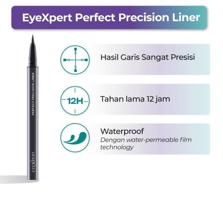 WARDAH Eyexpert Perfect Precision Liner | Eyeliner Wateroof