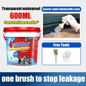 100% truly waterproof💥3600G waterproof glue 100% effective With brush sealant Waterproof roof leak water proofing sealant paint super waterproof glue sealant for leakage repair water proofing paint Transparent Invisible Adhesive Water sealant waterproof