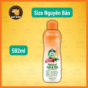Sữa Tắm Ve Và Bọ chét Trứng Ve Cho Chó Nhanh Chóng - Tropiclean 592ml Mỹ