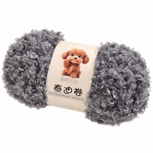 LONGB 50g/cuộn Sợi xoăn Mềm mại bông xốp Len vòng Sợi Chenille  Ấm cúng Sợi bông mềm mại Đồ chơi nhồi bông móc len
