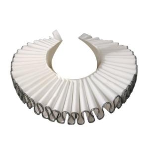 Elegant Victorian Style Ruffled False Collar Neck Ruff with Back Edging Renaissances Costume Accessory for Men and Women
