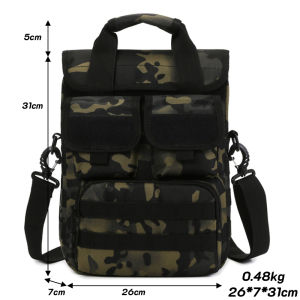 Multifunctional Crossbody Bag Large Capacity Laptop Pad Thickened Polyester Mens Shoulder Bag for Outdoor Sports School Work Travel