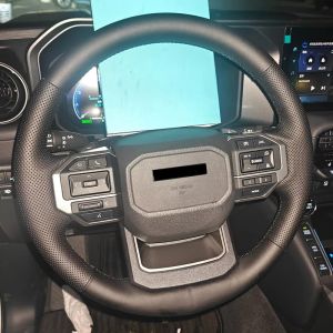 Kaly Customized Car Steering Wheel Cover For Toyota Prado Land Cruiser 2025 Version Anti-slip Hand-sewn Steering Wheel Protect Braid 7M5T2
