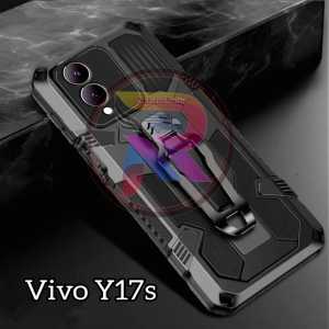 Case Hp Untuk Vivo Y17s New Casing Hp Kickstand Armor Belt Clip Terbaru