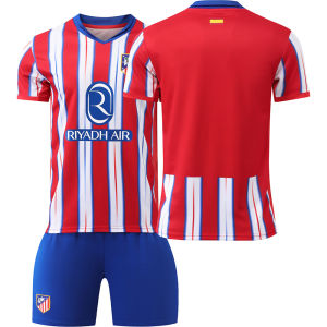2425 Trang Phục Bóng Đá Sân Nhà Atletico Madrid 7 Bộ Áo Đấu Số Hiệu Griezmann 19 Số Alvarez Với Tất Nam