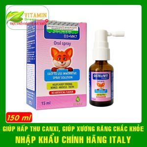 Ostelivit D3 MK7 bổ sung vitamin D3K2 xịt giúp bé phát triển chiều cao | Nhập khẩu chính hãng Italy