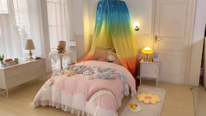 Đa Năng Rèm giường Mềm Mại & Thoải Mái Cạnh Giường Ngủ Net Dễ Thương In giường có phần vòm Net Cho Trẻ Em Hoàn Hảo Cho Giường Hoặc Chơi Khu Vực