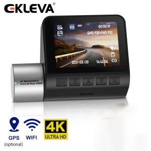 EKLEVA Dash Cam 4K 2160P WIFI Dual Dash Camera CAR DVR 2K Front and 1080P Rear Lens Vehicle Black Box Night Vision Hidden Car Dvrs