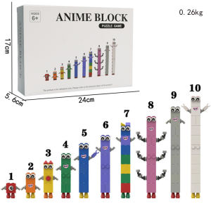 Hot-selling educational products Square digital building block figures 10 Style Small particle educational building block toys and decorative pieces