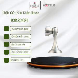 Chặn Cửa Nam Châm Hafele 938.23.024 Chất Liệu Đồng Thau Màu Chrome Mờ Bảo Hành 12 Tháng - BNK