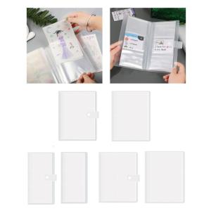 2pcs Portable Insert Page File Bag Photo Album with Compartments for Photos Documents and Receipts In Various Setting