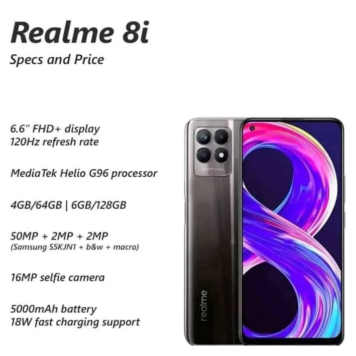 realme 8i w/ MediaTek Helio G96 priced in the Philippines