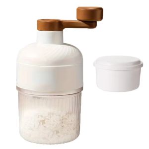 GAOSU Vận hành bằng tay Máy làm đá bào Mini Với khuôn làm đá viên Di động Máy tạo mưa đá nhỏ Sáng Tạo Hướng dẫn sử dụng Máy nghiền đá Dành cho ký túc xá gia đình