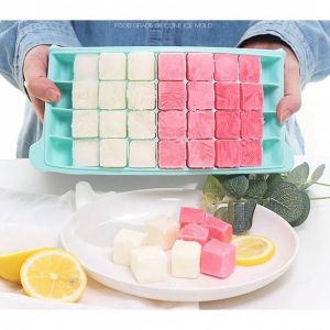 Cetakan Es Batu Silicon + Penutup 36 Kotak Ice Cube Tray