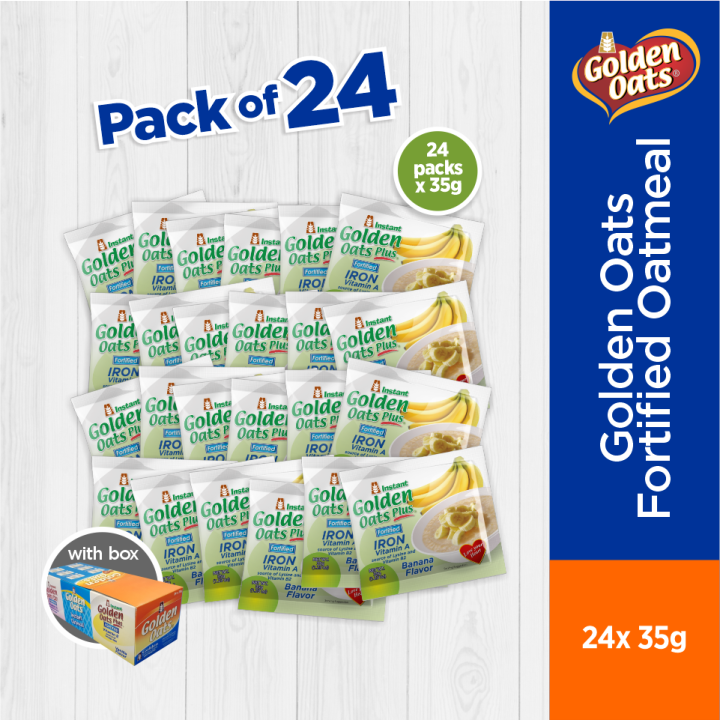 GOLDEN OATS Plus Vitamin A with Iron Lysine-Banana Flavor 35g