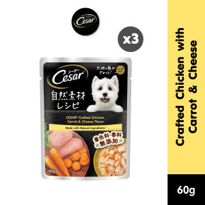 Cesar Crafted Premium Wet Dog Food For Adult Dog - Choose Flavor 60g (3 Packs)