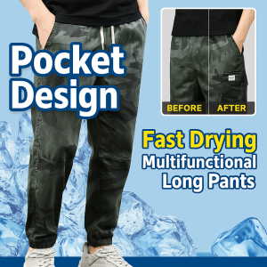 Mens Summer Camouflage Ice Silk Casual Pants for Adults  Quick Dry  Loose Fit  Comfortable Wear