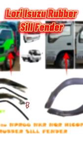 LOSERI PREMIUM Chrome Truck Lori KROM Isuzu Hicom Lower Rubber Sill Fender Chrome Or Black 1Set Isuzu Npr66 NQR NKR  Aksesori Lori