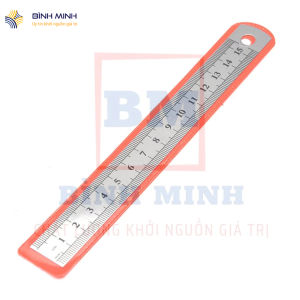 Thước kẻ SẮT DÀI 15CM rộng 2cm có 2 mặt cm và inch sử dụng trong ngành may mặc