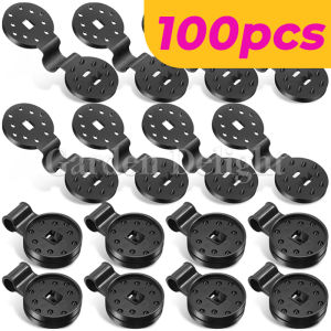 50Pc Sun Shade Net Fixing Clip Greenhouse Shade Cloth Fix Clamp with Plastic Grommet for Fence Netting Installation Hook