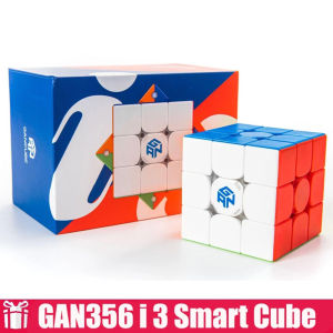 GAN356 i 3 Speed Cube 3x3 Stickerless Magic Cube Magnetic GMS V4 Adjustable Cube Puzzle Toys for Kids Adults