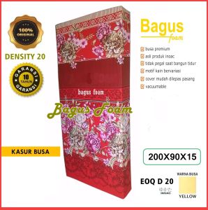 Inoac ASLI Kasur Busa EOQ D 20 Uk 200 x 90 x 15 cm YELLOW dan CUSTOM