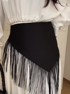 Yuppie Fringe đai thắt lưng khăn quấn hông Thanh Lịch dây nịt buộc Cho Đầm quây Đầm cổ yếm Độc Đáo Fringe váy quấn Cho Phụ Nữ