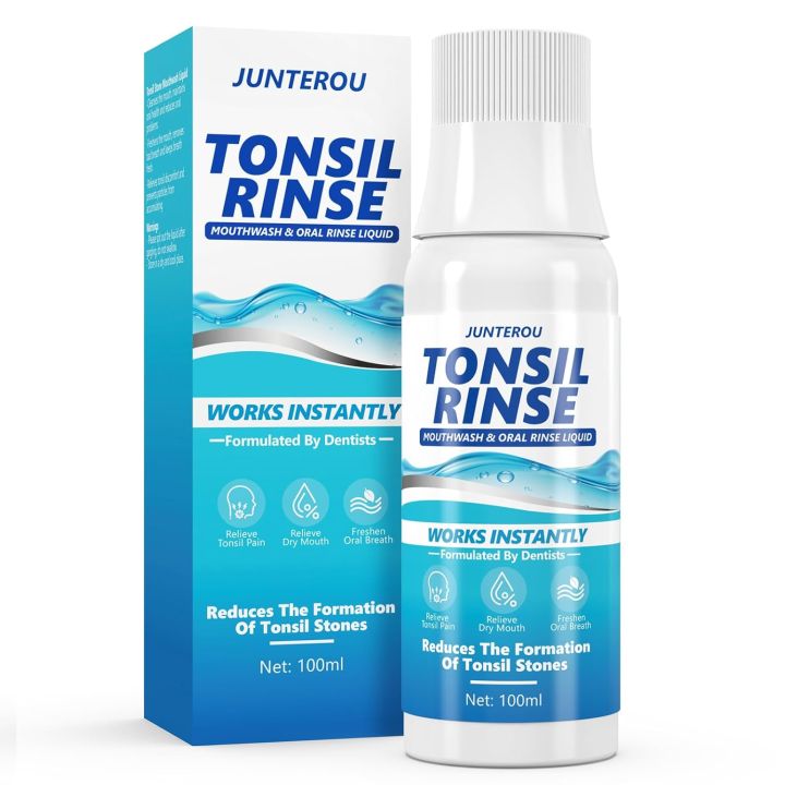 Mouthwash to Keep Fresh Breath & Relief Dry Mouth, Tonsil Stone Remover-Soothe Tonsils, Tonsil Rinse for Extreme Bad Breath Treatment, Chemical Free Tonsilolitos Removedor, 100ML