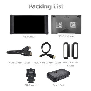 Portkeys PT6 5.2" Touch Screen 4K-HDMI Display Photography Camera Monitor Real Time Monitoring For Camera External Screen