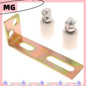 【Magical House】 [ New Hot Fashion] 1 Bộ hướng dẫn bánh xe Patio cửa theo dõi hướng dẫn con lăn cửa trượt hướng dẫn con lăn với l-trụ cột Khung điều chỉnh đôi Nylon con lăn