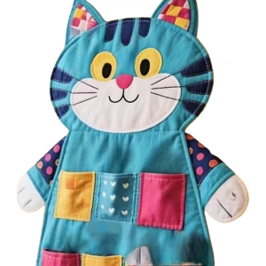 Space Saving Kitten Wall Organiser Multifunction Wall Mounted Holder Fabric Storage Poches for Sewing Knitting Tool