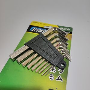 Kunci L 1 Set Lengkap Victory 9 Pcs (15-10 mm) Pendek / Kunci L Lengkap Segienam