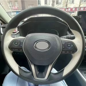 Kaly For Toyota RAV4 Eifang Tailored Model 2020 Custom Made Car Steering Wheel Cover Carbon Leather Hand Sewing Interior Accessory H8M4T