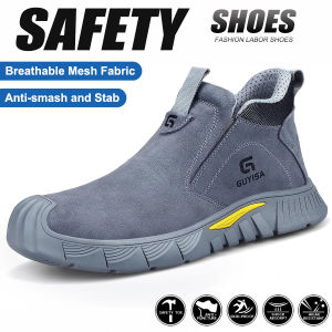 Welding Work Boots for Men Non Slip Steel Toe Shoes Indestructible Steel Toe Boots Construction Mens Work & Safety Footwear