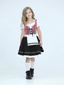 Beer Festival Outfits Dirndl Dresses for Halloween Carnival Party German Bavarian Oktoberfest Costume