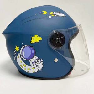 Childrens Safety Helmet 4-12 Ages Electric Kids Helmet Kids Riding Helmet Adjustable Helmet Motorcycle Helmets Half Face Cartoon Helmet