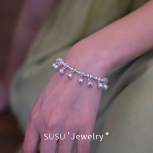 Amart New Fashion Jewelry 925 Sterling Silver Loom Bands Bijoux Spherical Bell Romance Chain Bracelet For Women Gift