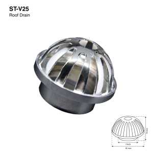 VONE Roof Drain Saringan Talang Air Brass Chrome 2" 2.5" 3" 4" Inch