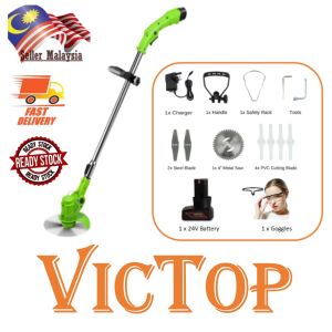 Household Electric Lawn Mower Rechargeable Grass Cutter Mesin Rumput